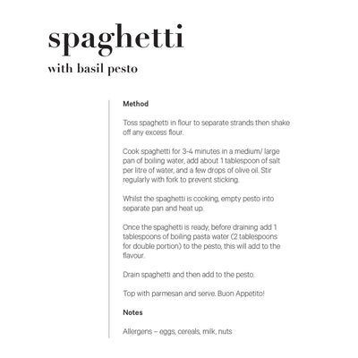 Spaghetti with Basil Pesto