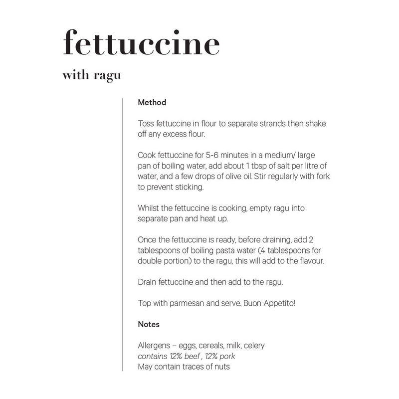 Fettuccine with Ragu